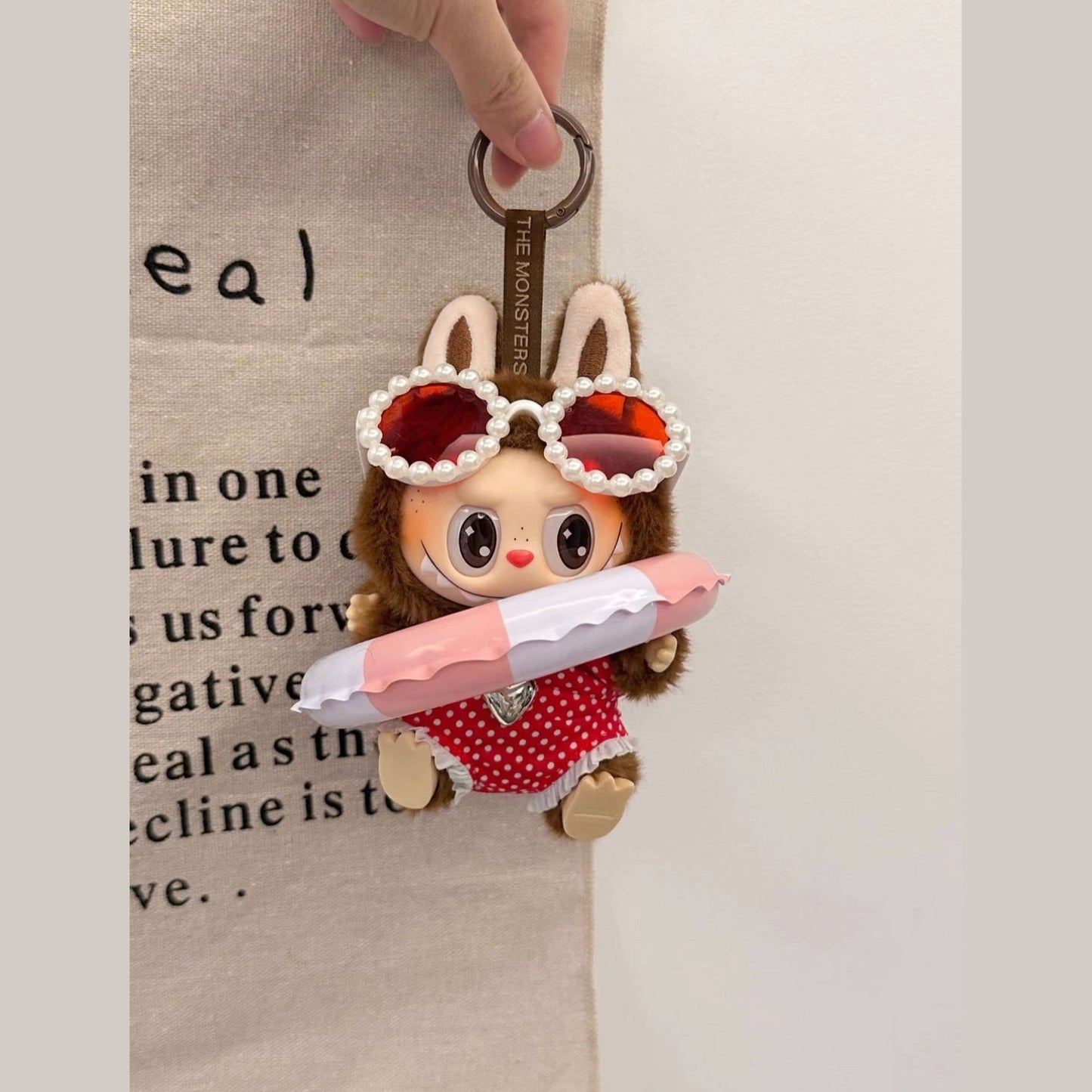 Outfit Only Labubu Vacation 3-Piece Set – Swimsuit, Float Ring & Sunglasses Furever Adorable