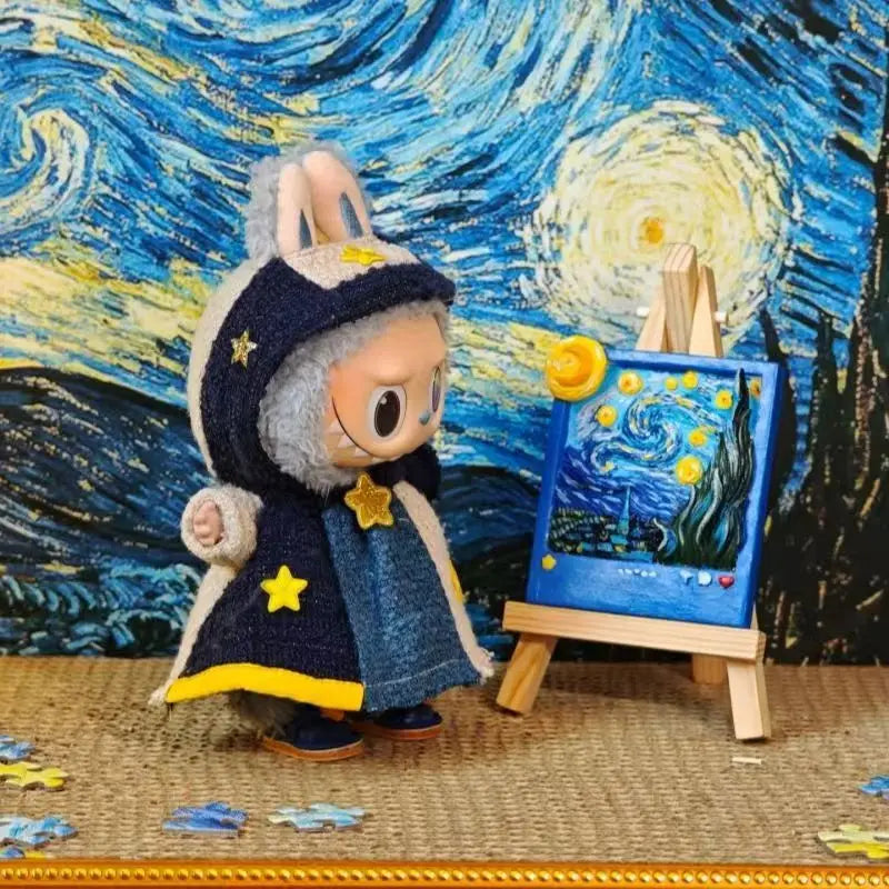 Outfit Only Labubu's Blue Starry Sky Dress Furever Adorable