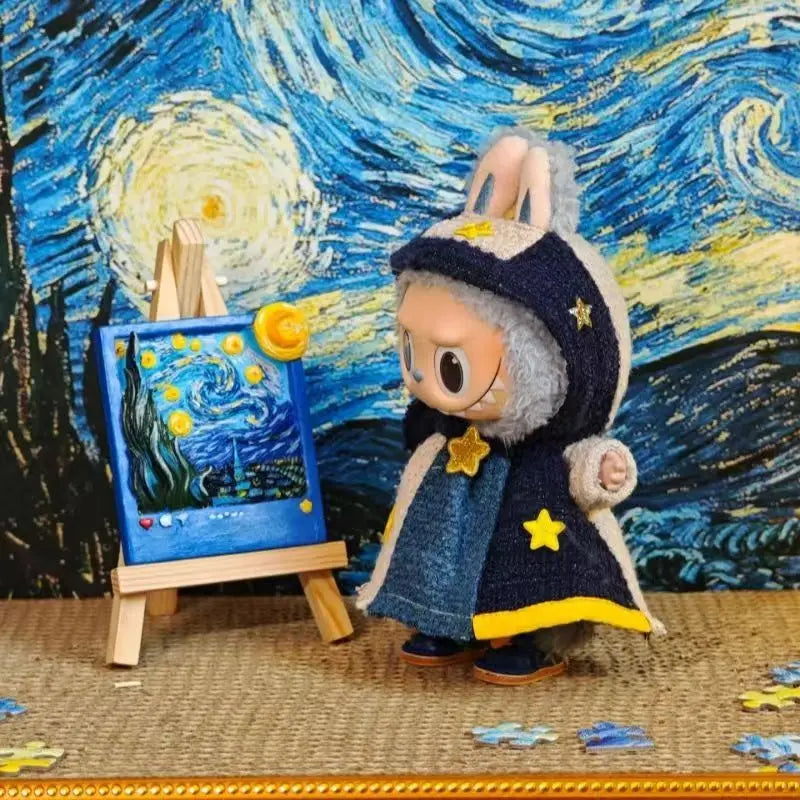 Outfit Only Labubu's Blue Starry Sky Dress Furever Adorable