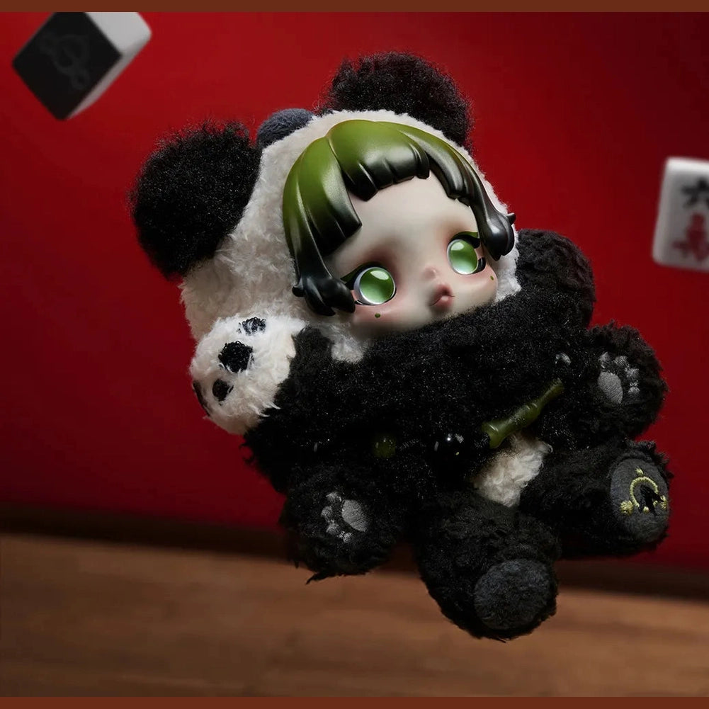 🐼✨ POP MART SKULLPANDA Lazy Panda Plush Doll Pendant ✨🐼 Furever Adorable