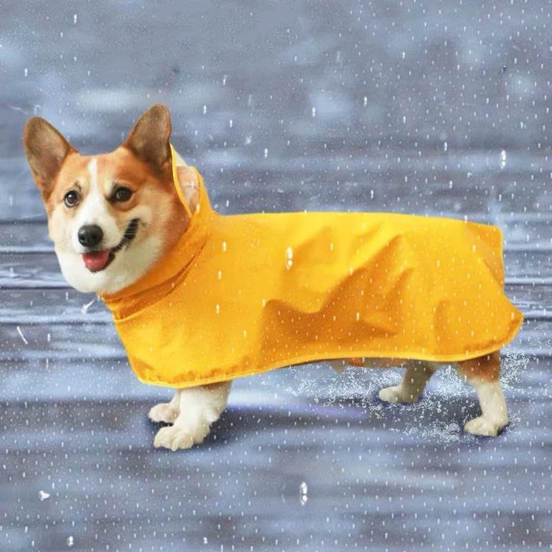 Pet Dog Raincoat For Small Medium Large Dogs Waterproof Jacket Rain Coat Clothes Corgi Husky Schnauzer Pug Labrador CTC01-Furever Adorable