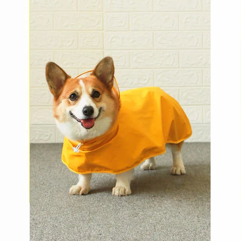 Pet Dog Raincoat For Small Medium Large Dogs Waterproof Jacket Rain Coat Clothes Corgi Husky Schnauzer Pug Labrador CTC01-Furever Adorable