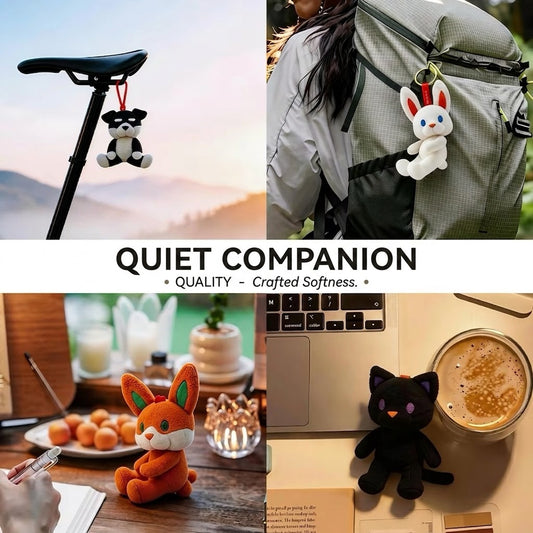 Poseable Plush Animal Bag Charm & Keyring Keychain Furever Adorable