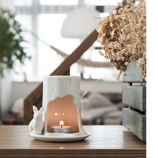 Rabbit Ceramic Oil Candle Wax Melt Burner-Furever Adorable