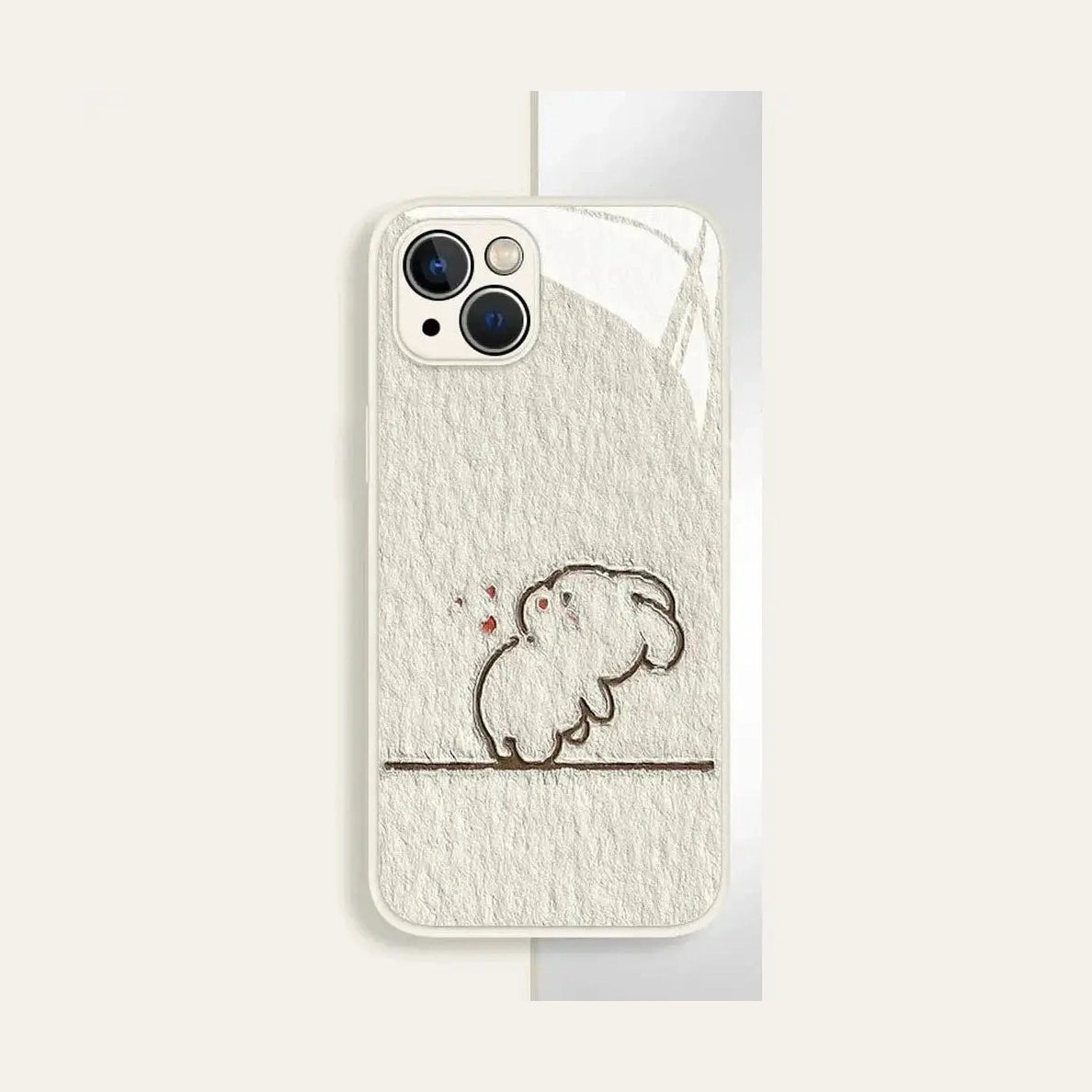 Rabbit Patterned Phone Case for Couples-Furever Adorable