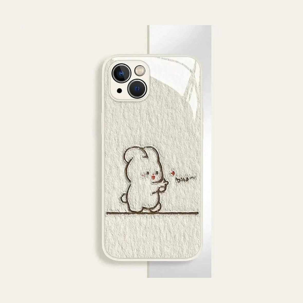 Rabbit Patterned Phone Case for Couples-Furever Adorable
