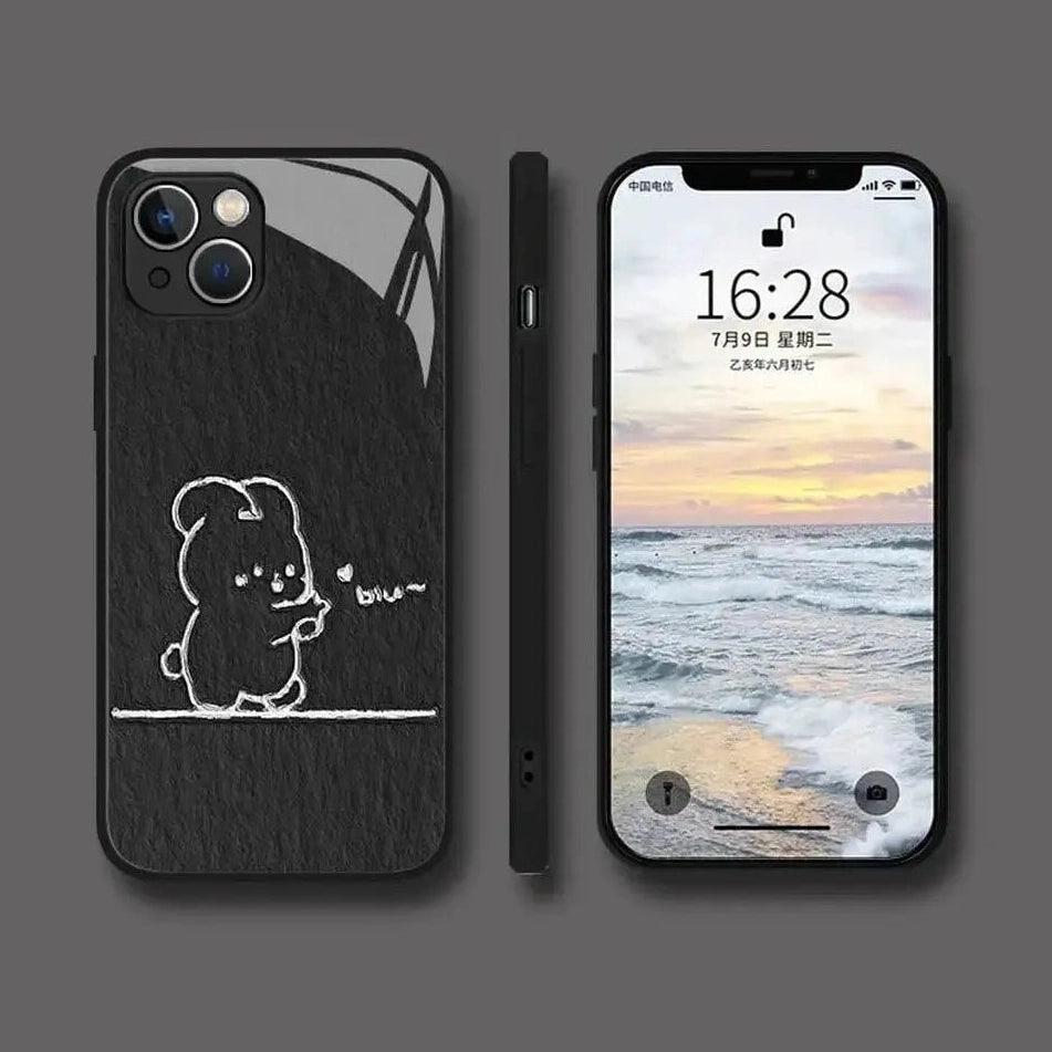 Rabbit Patterned Phone Case for Couples-Furever Adorable