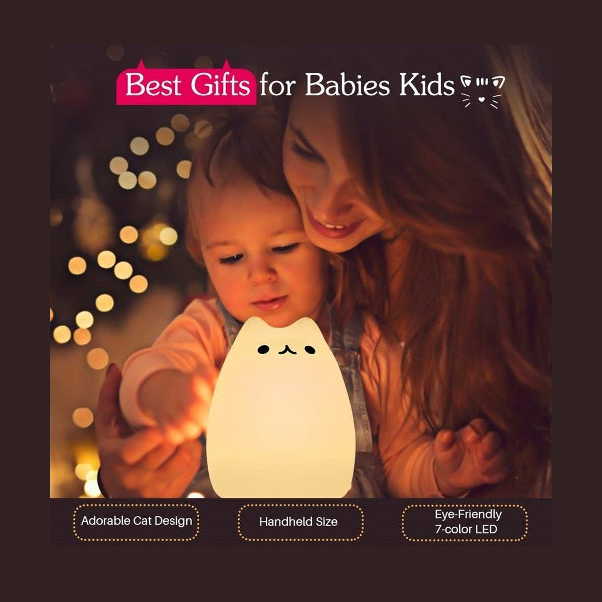 Silicone LED Night Light for Kids-Furever Adorable