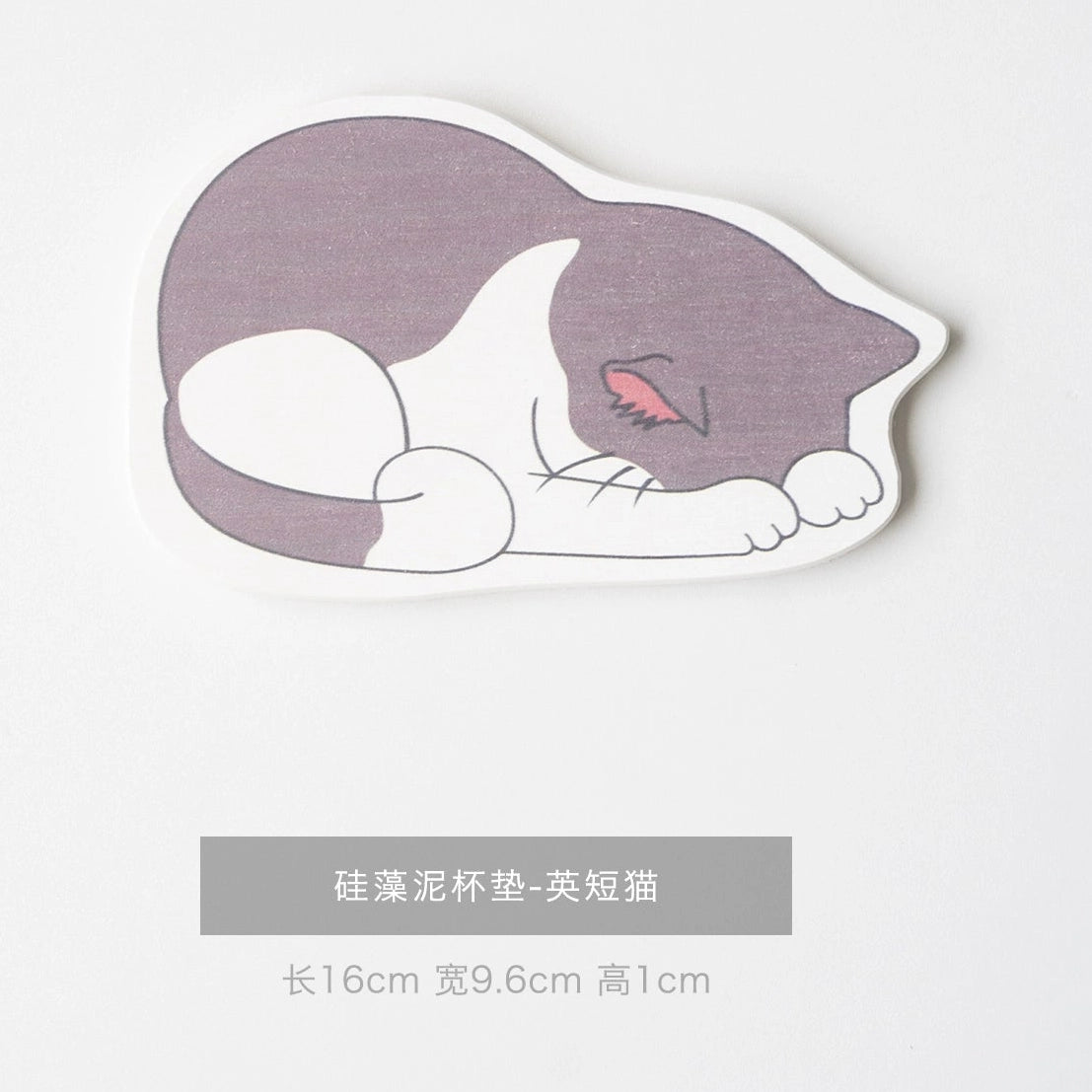 Sleepy Cat Furever Coaster β Diatomaceous Earth Absorbent Pad π±β Furever Adorable