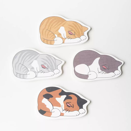 Sleepy Cat Furever Coaster – Diatomaceous Earth Absorbent Pad 🐱☕ Furever Adorable
