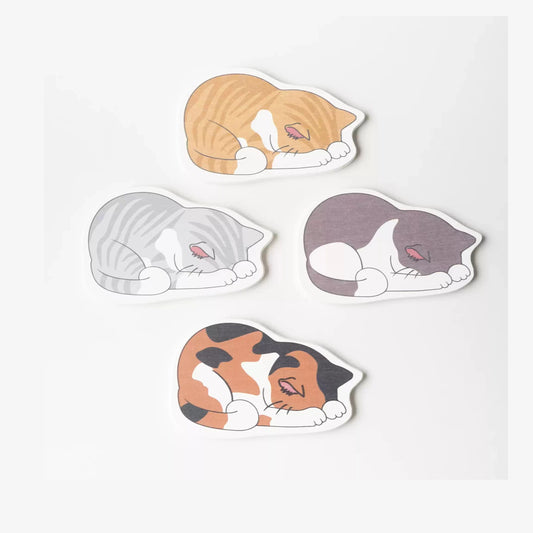 Sleepy Cat Furever Coaster – Diatomaceous Earth Absorbent Pad 🐱☕ Furever Adorable