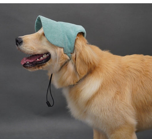 Snuggly Corduroy Sun Visor Hat for Cats & Dogs - Pawfect Pastel Shades Furever Adorable