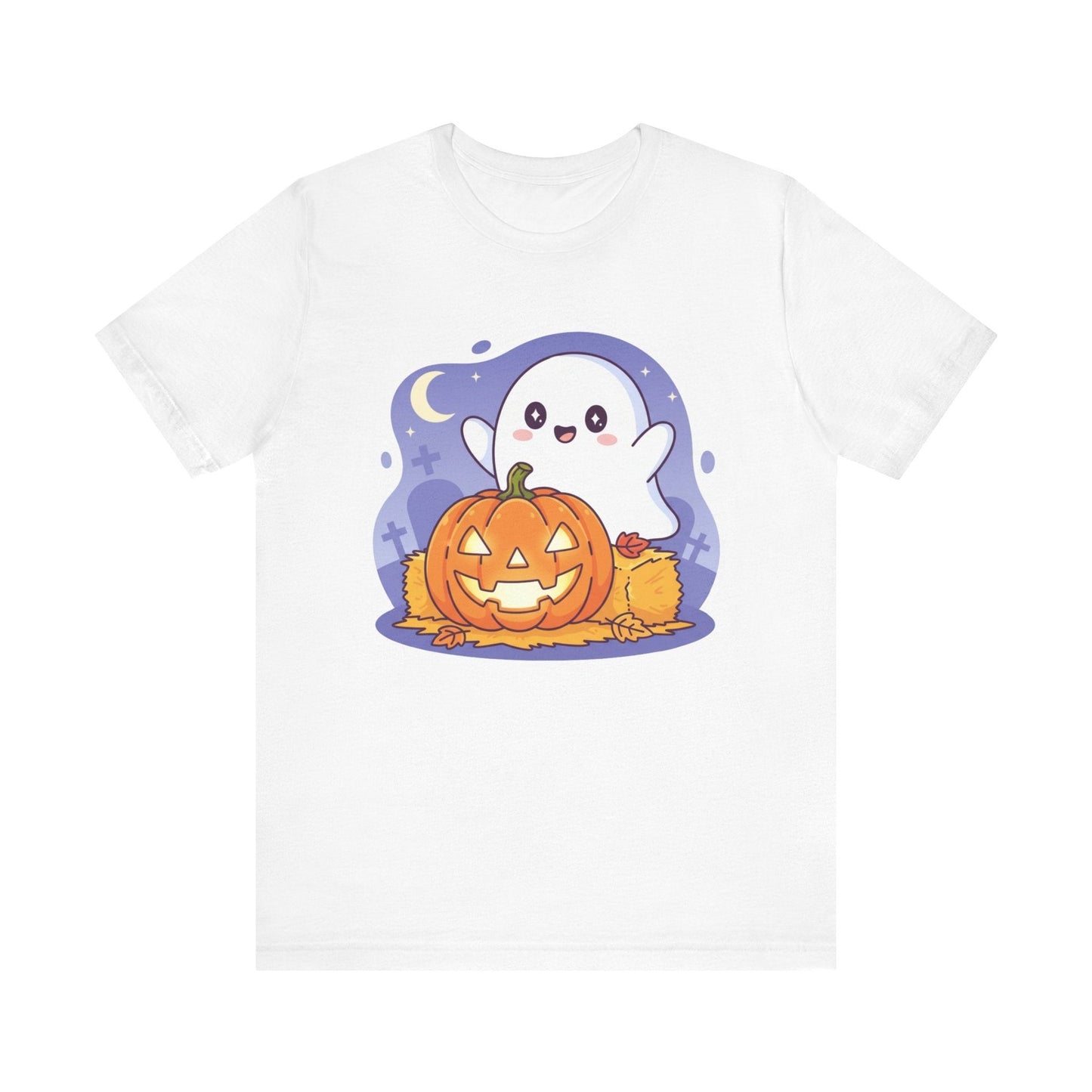 Cute Ghost Halloween Tee, Unisex Halloween Shirt, Spooky Season Top, Pumpkin Graphic Tee, Playful Fall Apparel Furever Adorable