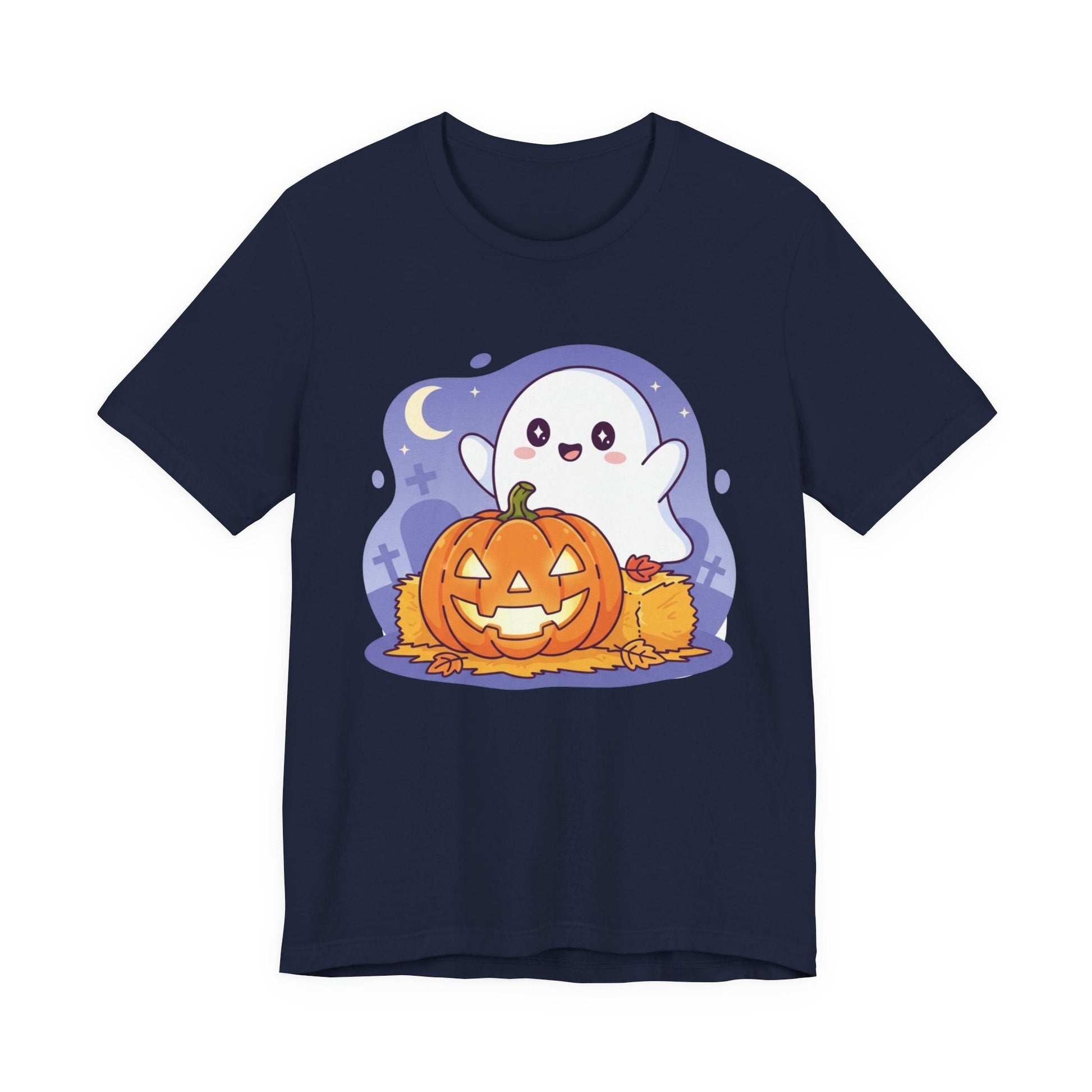 Cute Ghost Halloween Tee, Unisex Halloween Shirt, Spooky Season Top, Pumpkin Graphic Tee, Playful Fall Apparel Furever Adorable
