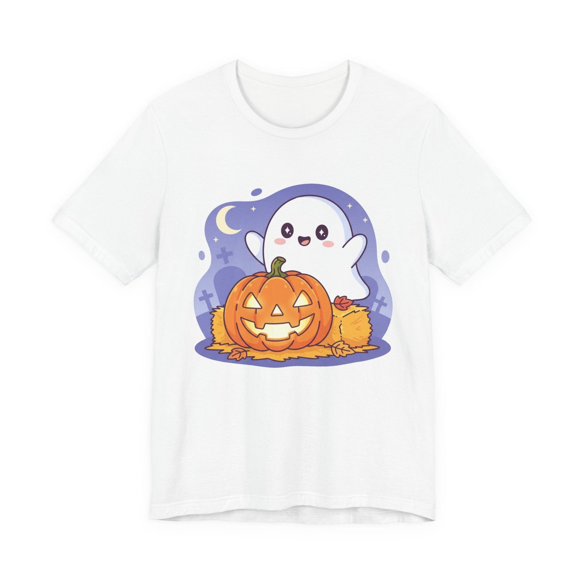 Cute Ghost Halloween Tee, Unisex Halloween Shirt, Spooky Season Top, Pumpkin Graphic Tee, Playful Fall Apparel Furever Adorable