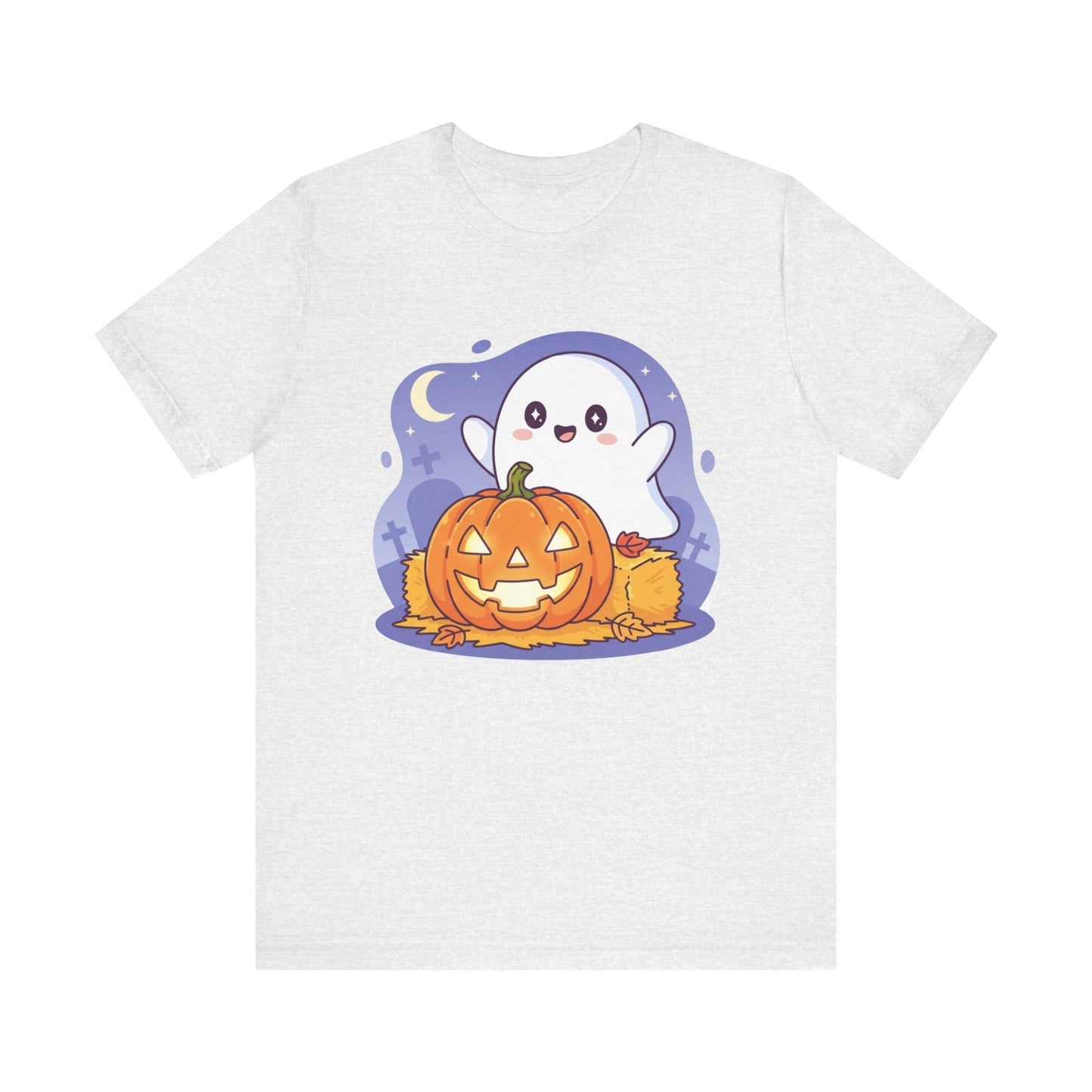 Cute Ghost Halloween Tee, Unisex Halloween Shirt, Spooky Season Top, Pumpkin Graphic Tee, Playful Fall Apparel Furever Adorable
