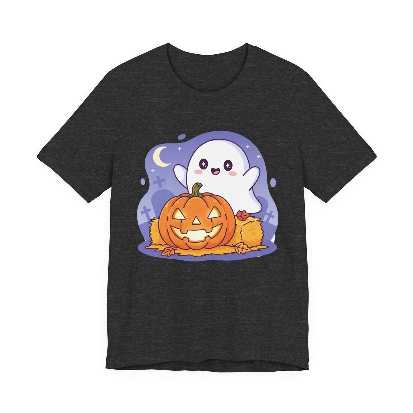Cute Ghost Halloween Tee, Unisex Halloween Shirt, Spooky Season Top, Pumpkin Graphic Tee, Playful Fall Apparel Furever Adorable