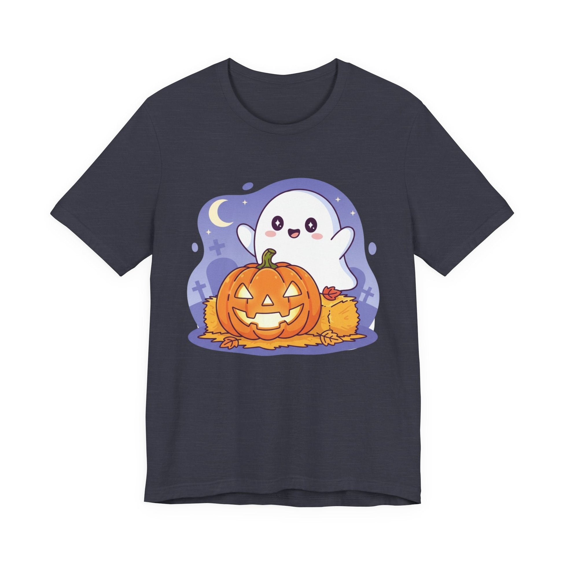 Cute Ghost Halloween Tee, Unisex Halloween Shirt, Spooky Season Top, Pumpkin Graphic Tee, Playful Fall Apparel Furever Adorable