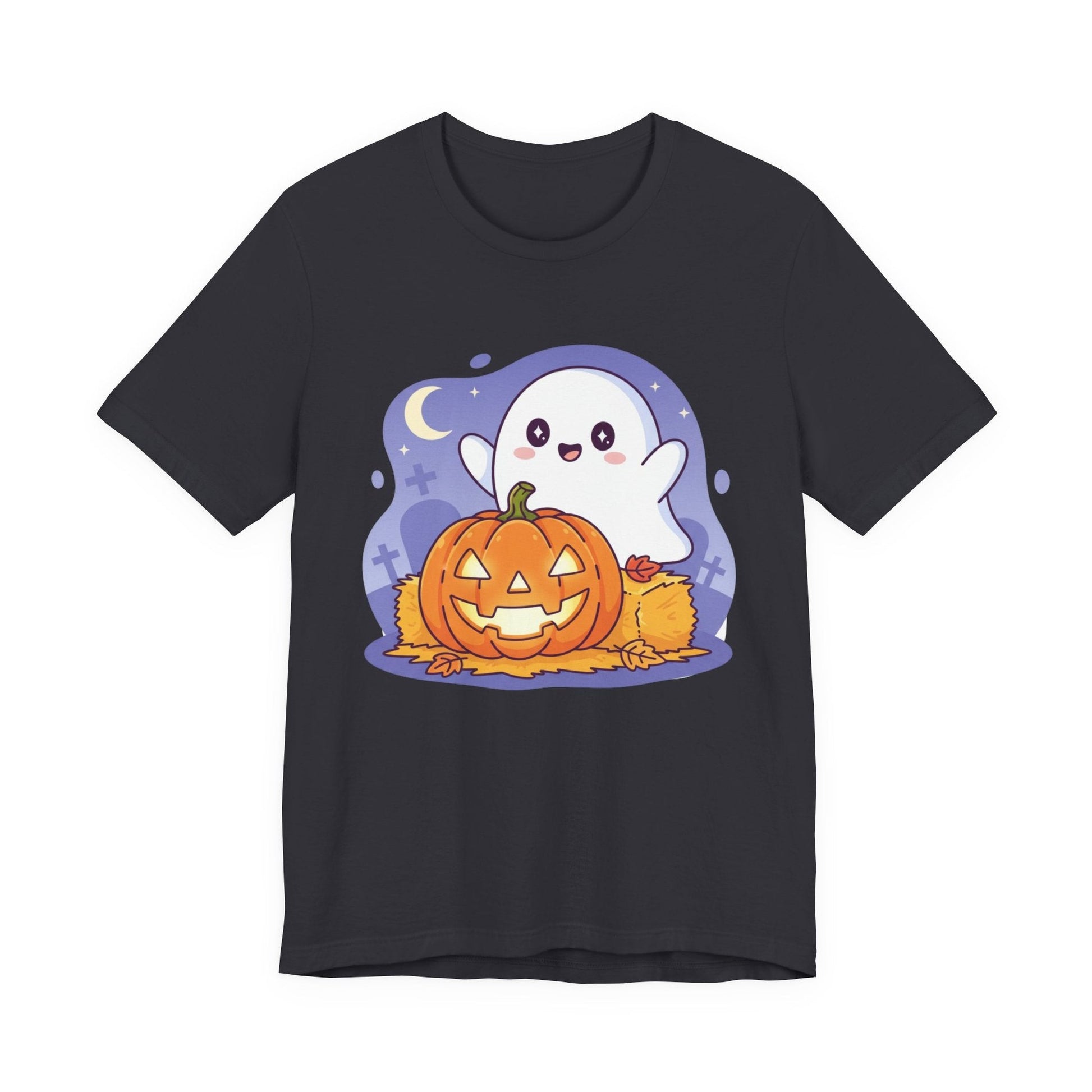 Cute Ghost Halloween Tee, Unisex Halloween Shirt, Spooky Season Top, Pumpkin Graphic Tee, Playful Fall Apparel Furever Adorable