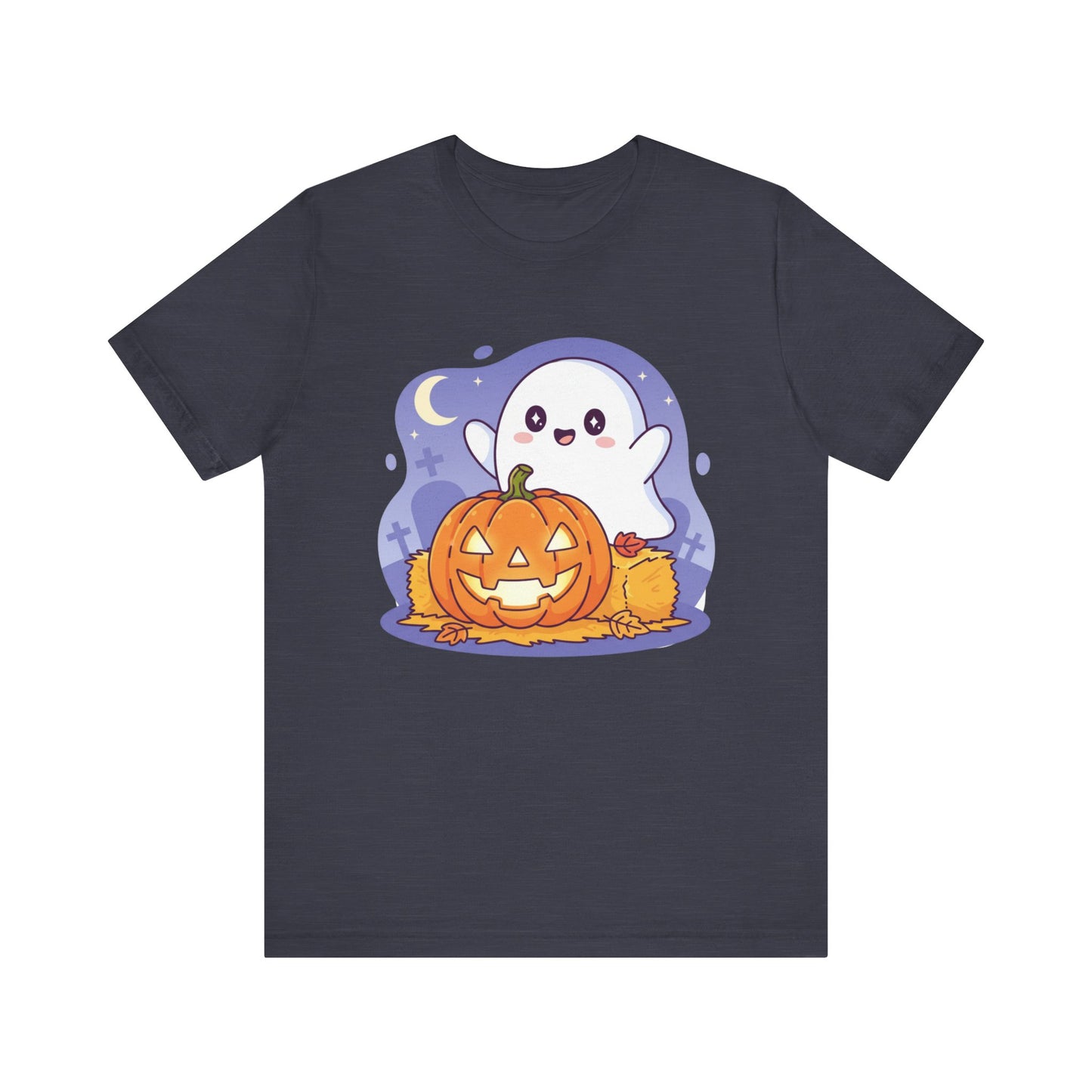 Cute Ghost Halloween Tee, Unisex Halloween Shirt, Spooky Season Top, Pumpkin Graphic Tee, Playful Fall Apparel Furever Adorable