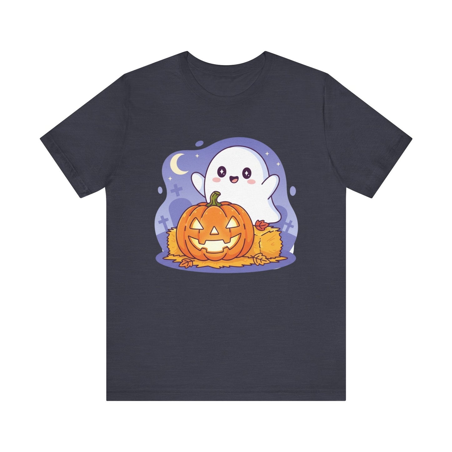 Cute Ghost Halloween Tee, Unisex Halloween Shirt, Spooky Season Top, Pumpkin Graphic Tee, Playful Fall Apparel Furever Adorable