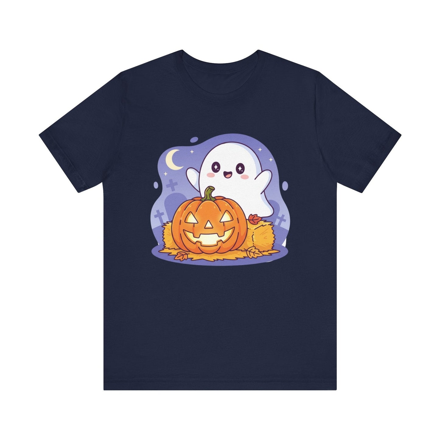 Cute Ghost Halloween Tee, Unisex Halloween Shirt, Spooky Season Top, Pumpkin Graphic Tee, Playful Fall Apparel Furever Adorable