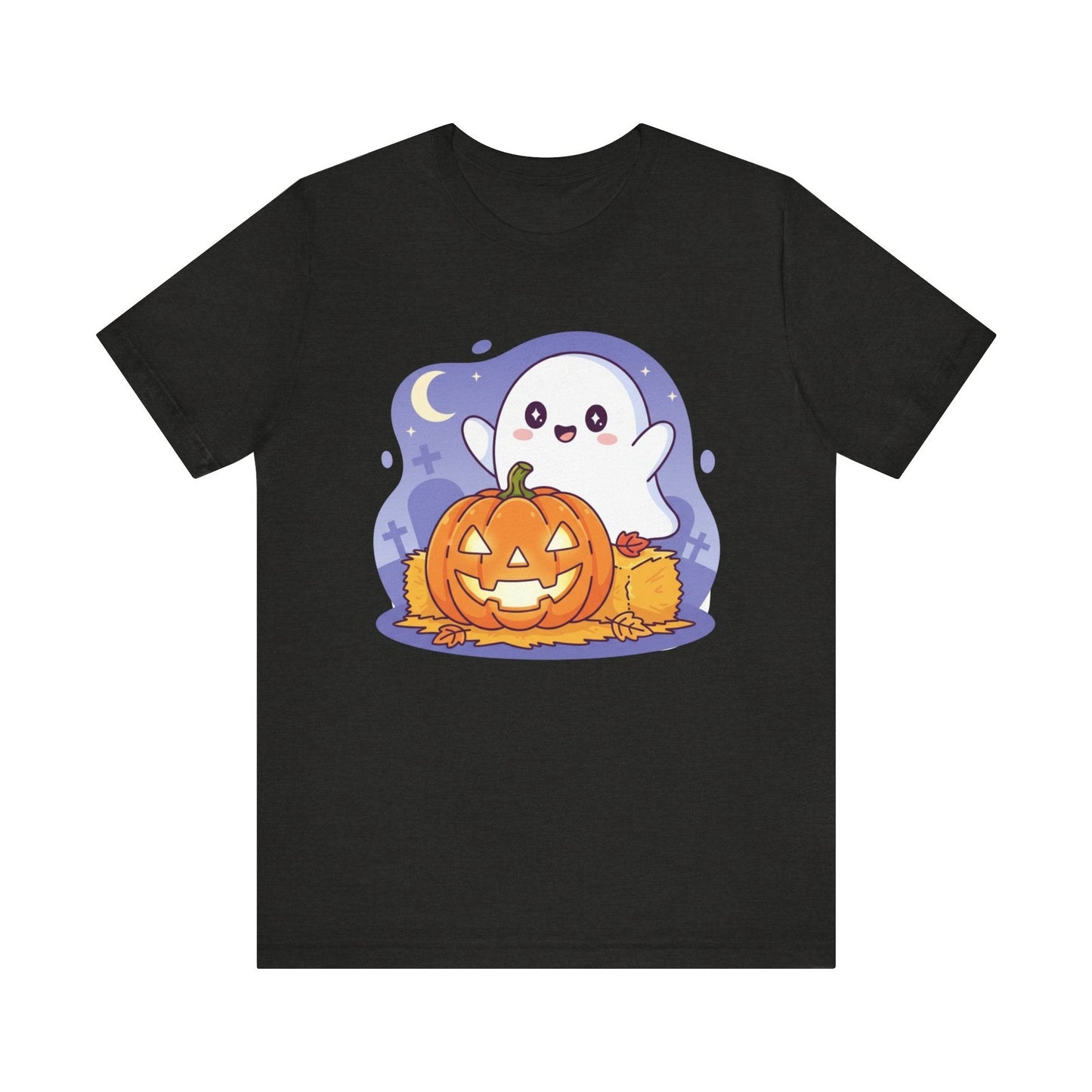 Cute Ghost Halloween Tee, Unisex Halloween Shirt, Spooky Season Top, Pumpkin Graphic Tee, Playful Fall Apparel Furever Adorable