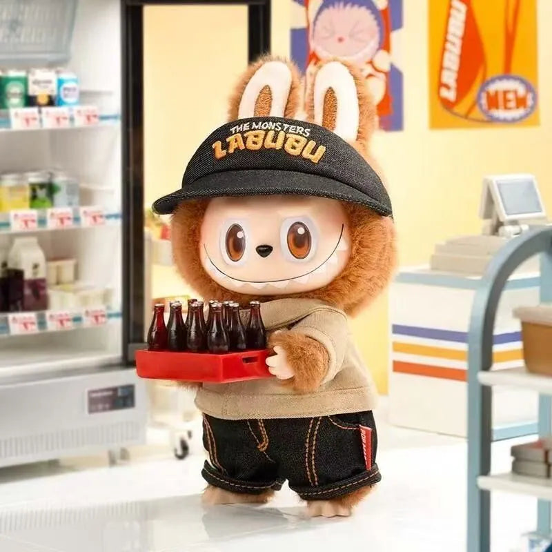Labubu “Wacky Mart” – Convenience Store Worker Vinyl Plush Figure Furever Adorable