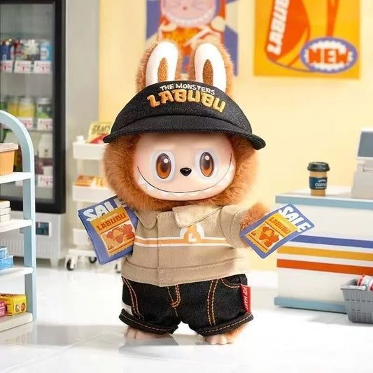 Labubu “Wacky Mart” – Convenience Store Worker Vinyl Plush Figure Furever Adorable