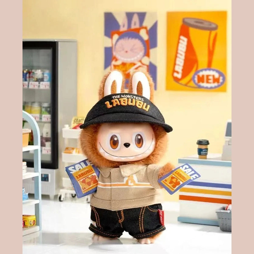 Labubu “Wacky Mart” – Convenience Store Worker Vinyl Plush Figure Furever Adorable