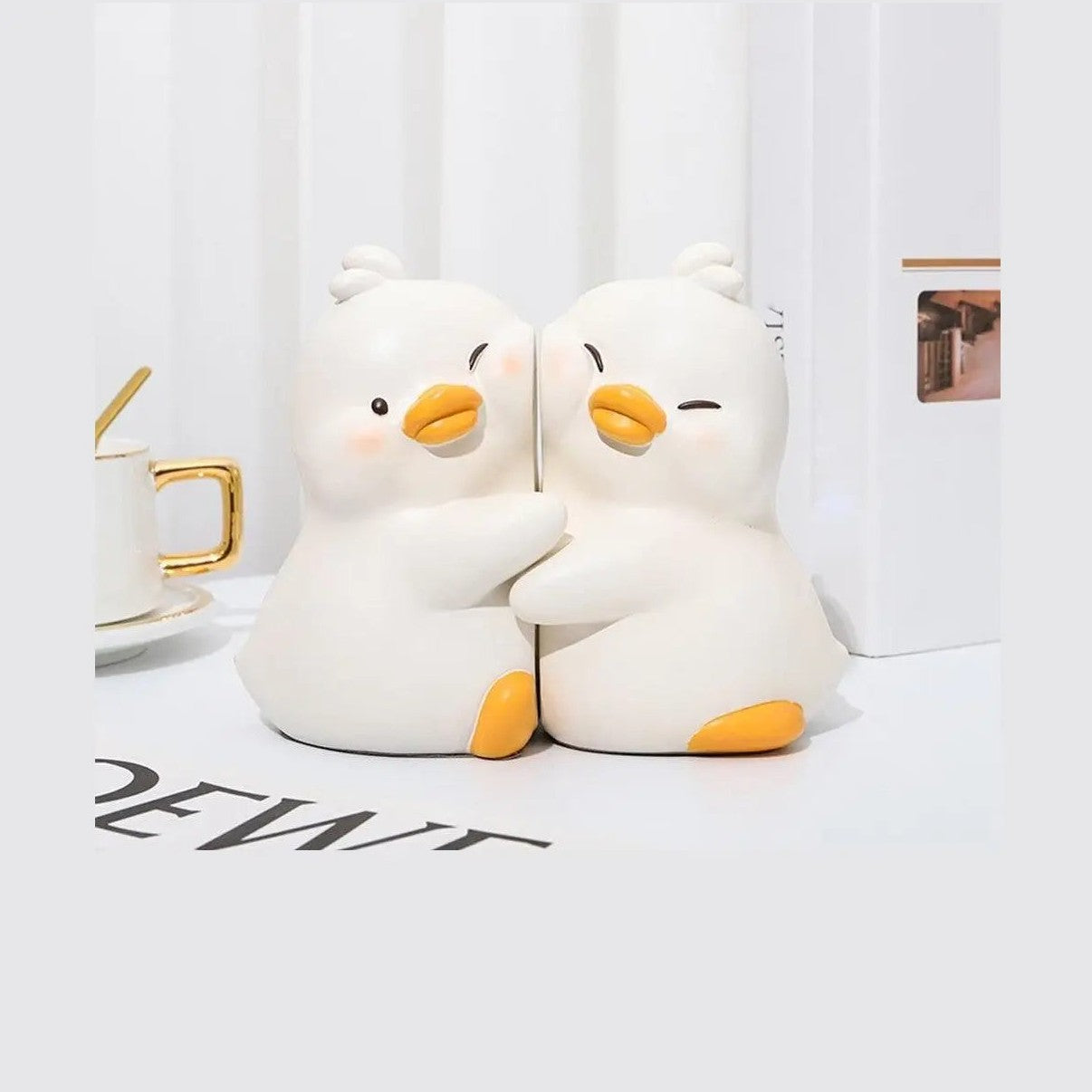 White Ducks Decorative Bookends-Furever Adorable