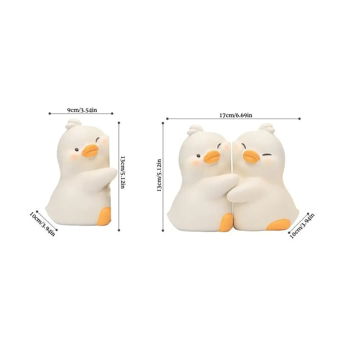 White Ducks Decorative Bookends-Furever Adorable