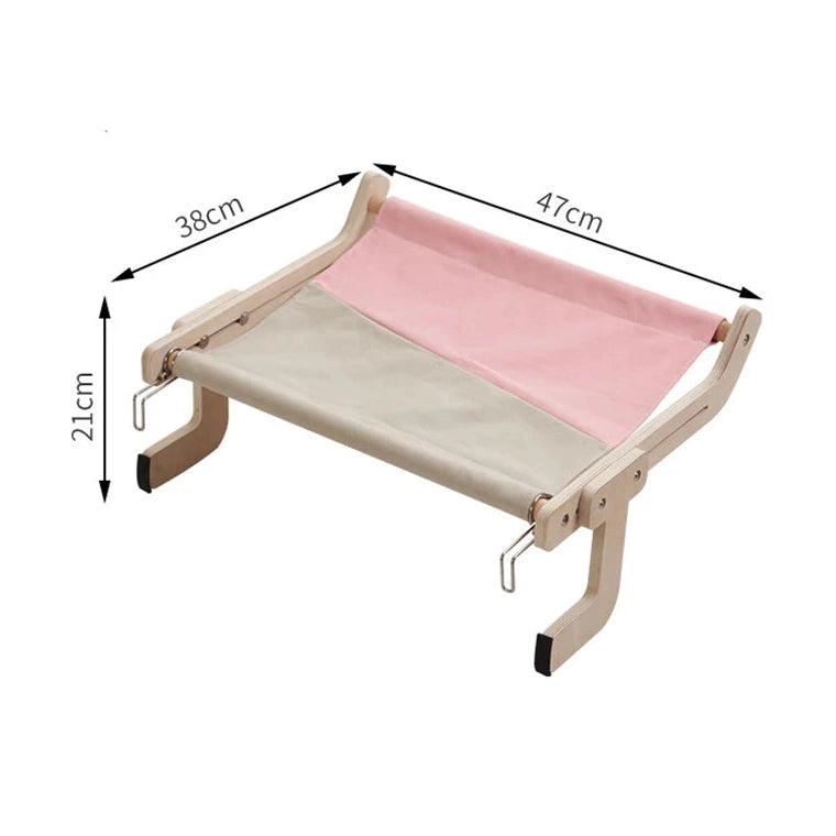 Wooden Window Hammock Nest Beds for Cats-Furever Adorable