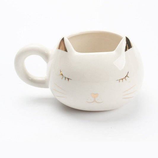 Whiskered cat ceramic mug from Furever Adorable