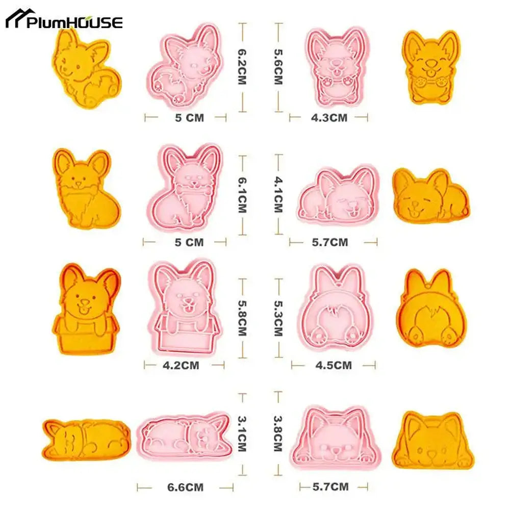 3D Corgi Cartoon Plastic Mould Set-Furever Adorable