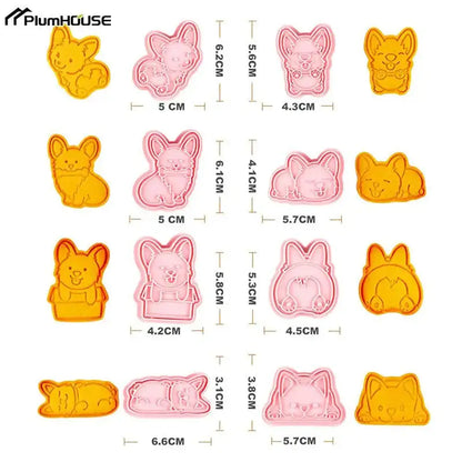 3D Corgi Cartoon Plastic Mould Set-Furever Adorable