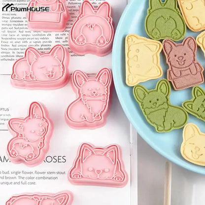 3D Corgi Cartoon Plastic Mould Set-Furever Adorable