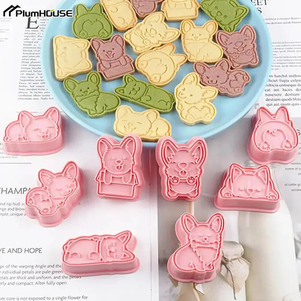 3D Corgi Cartoon Plastic Mould Set-Furever Adorable