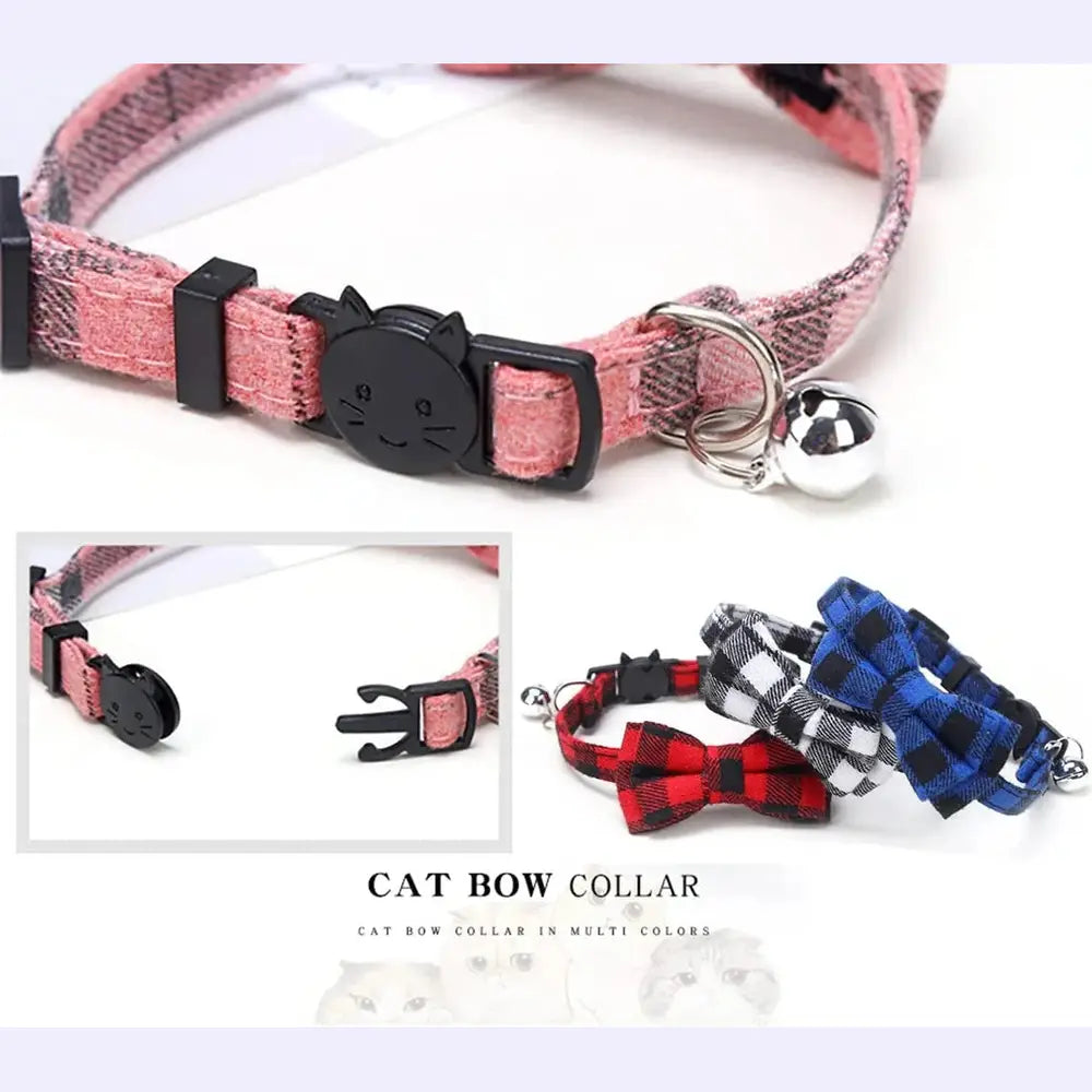 Adjustable Bow Tie with Sash Small Bell for Cats-Furever Adorable