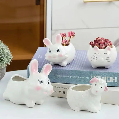 Adorable Animal Ceramic Plant Pots-Furever Adorable