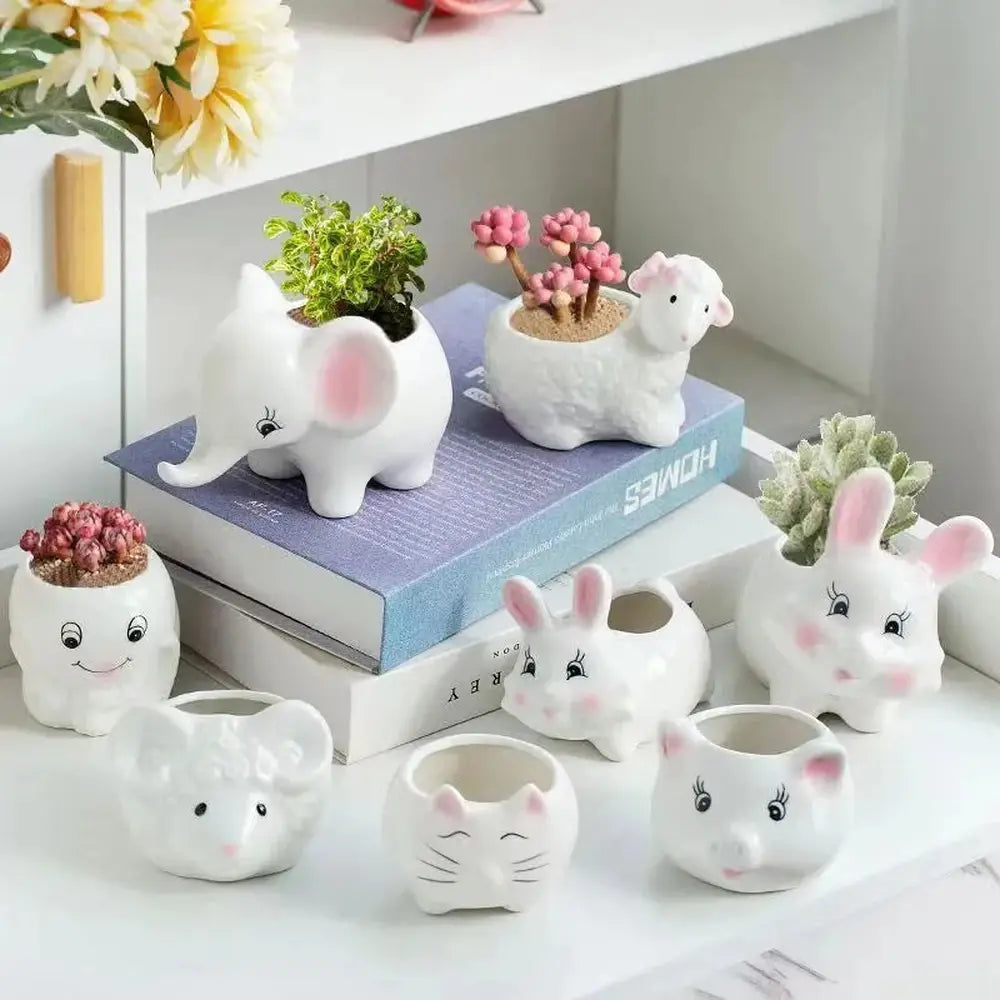 Adorable Animal Ceramic Plant Pots-Furever Adorable