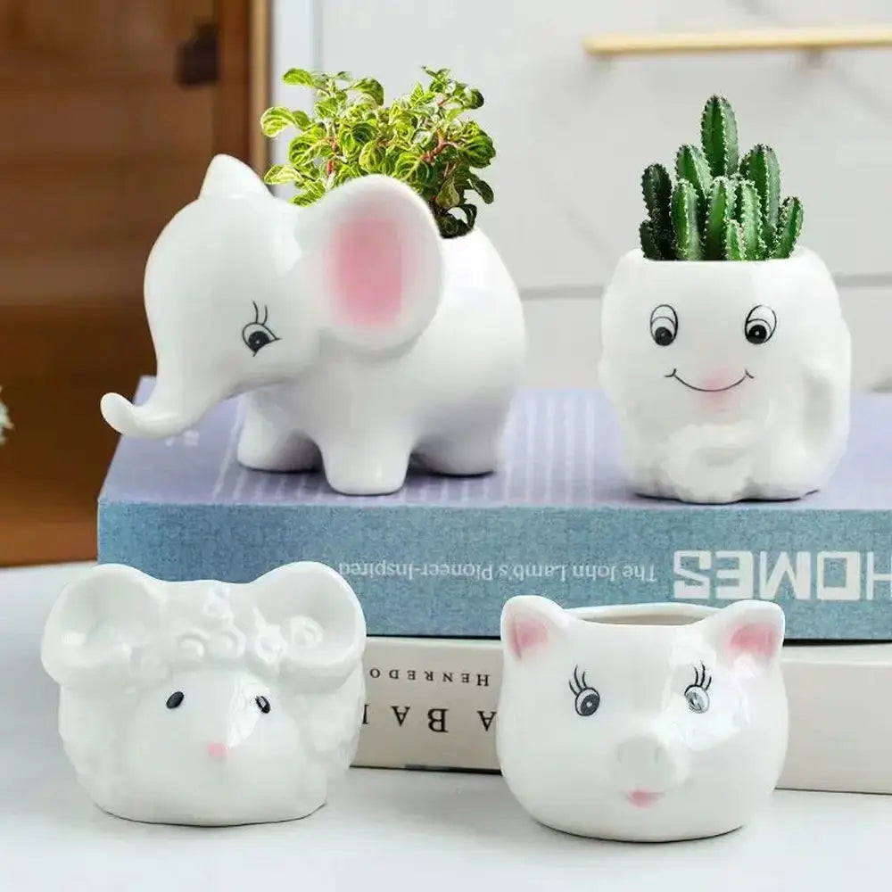 Adorable Animal Ceramic Plant Pots-Furever Adorable