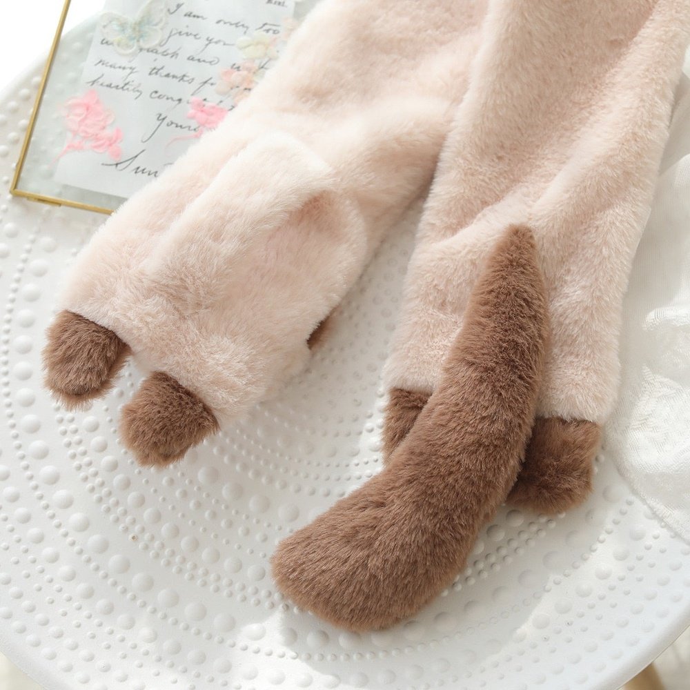 Animal-Shaped Plush Hat Scarf Set-Furever Adorable