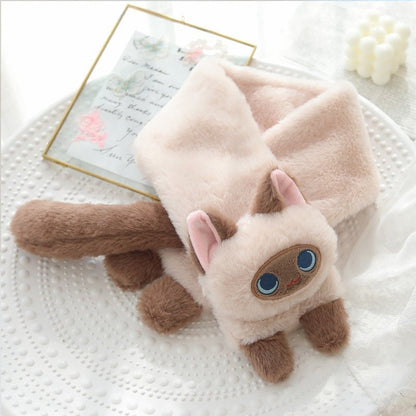 Animal-Shaped Plush Hat Scarf Set-Furever Adorable