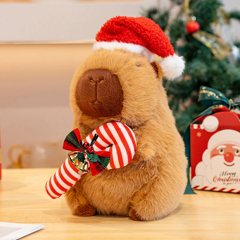 Capybara Christmas Snuggle Buddy – Cozy Holiday 25cm Plush 🍊🎄 Furever Adorable