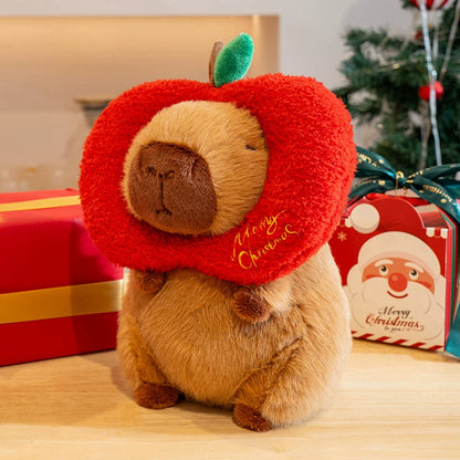 Capybara Christmas Snuggle Buddy – Cozy Holiday 25cm Plush 🍊🎄 Furever Adorable
