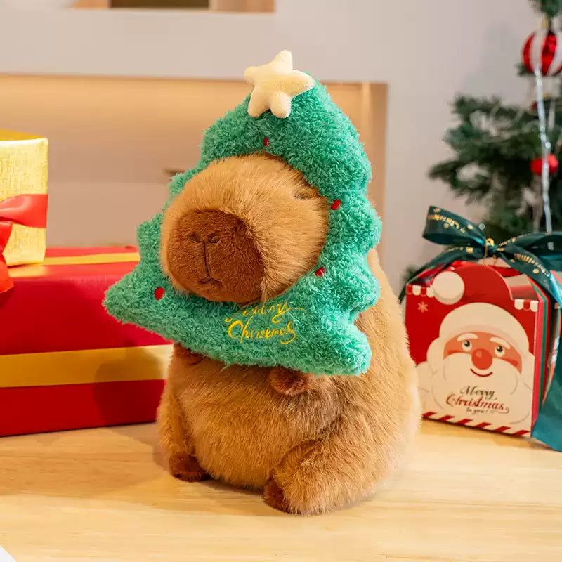 Capybara Christmas Snuggle Buddy – Cozy Holiday 25cm Plush 🍊🎄 Furever Adorable