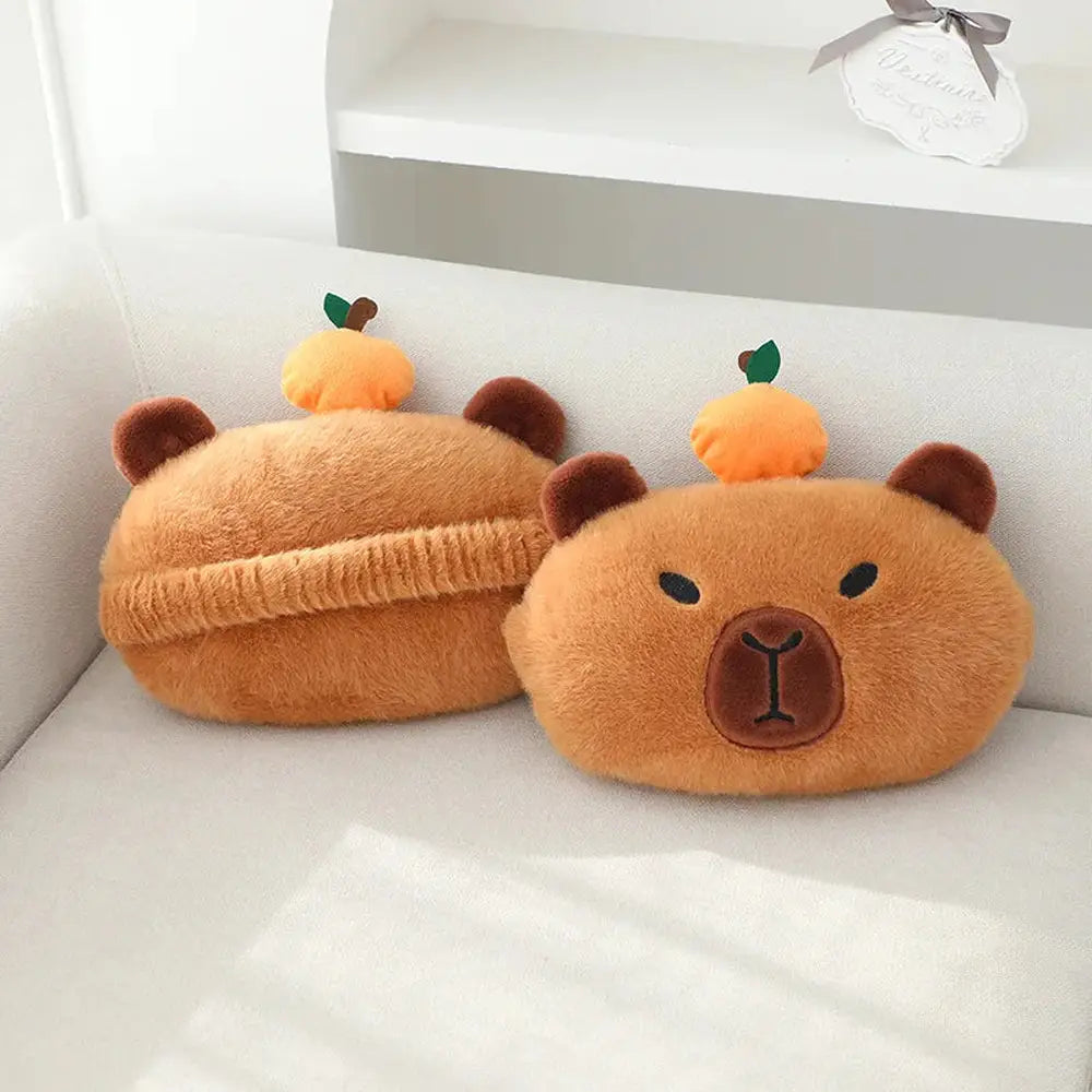 Capybara Plush Car Pillow & Seatbeat Cover-Furever Adorable