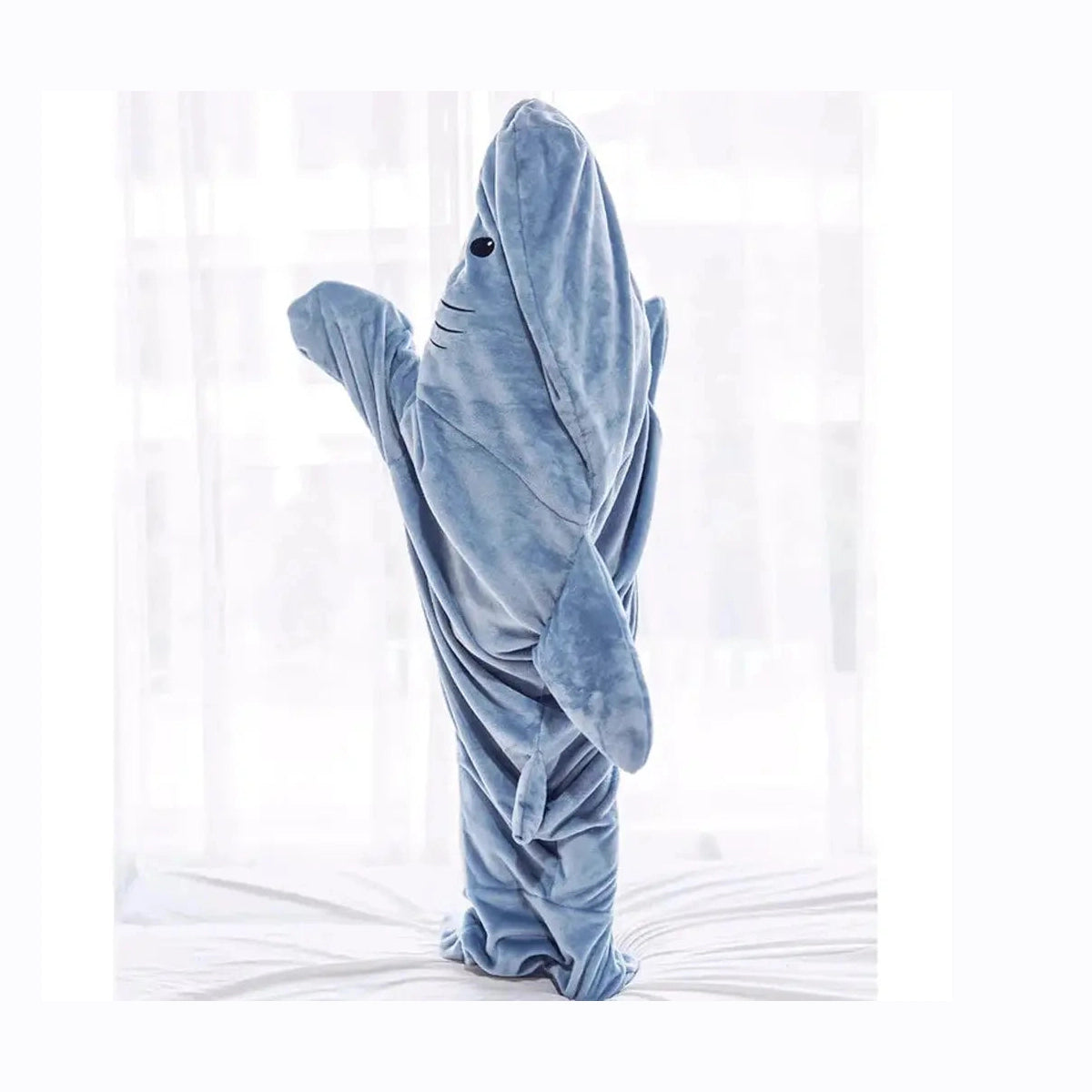 Cartoon Shark Hooded Pajamas Blanket Set-Furever Adorable