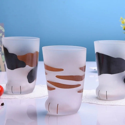 Cat Paw Glass Cup - 300ml-Furever Adorable